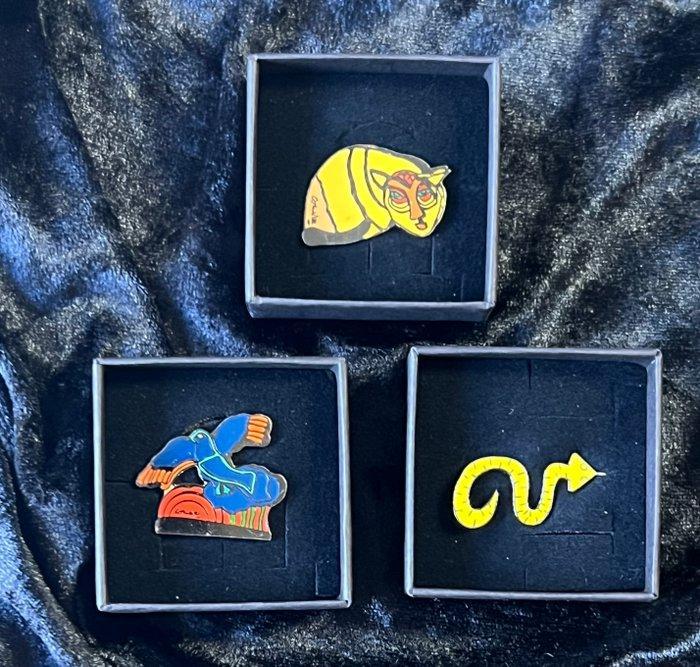 Corneille (1922-2010) - sculptuur, Lot de 3 PINS de, Antiek en Kunst, Antiek | Overige Antiek