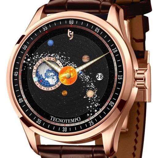 Tecnotempo - Automatic Dynamic Solar System - Designed by, Handtassen en Accessoires, Horloges | Heren