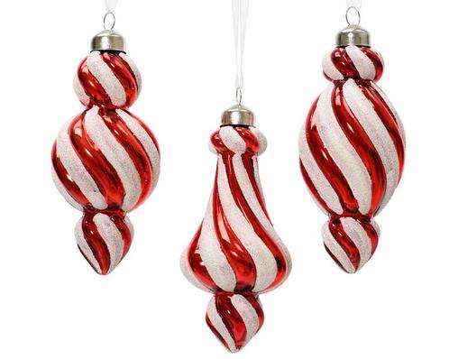 Kerstballen van glas ornament rood wit / stuk wordt uit, Hobby en Vrije tijd, Knutselen, Nieuw