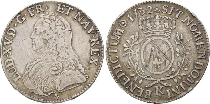 Ecu Bordeaux 1732 K Frankreich: Ludwig Xv, 1715-1774:, Postzegels en Munten, Munten | Europa | Niet-Euromunten, België, Verzenden