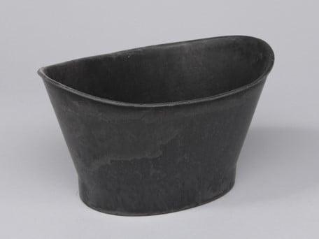 Bloempot Ovaal Loodlook 20.5x10x11 cm, Huis en Inrichting, Woonaccessoires | Kunstplanten en Kunstbloemen, Nieuw