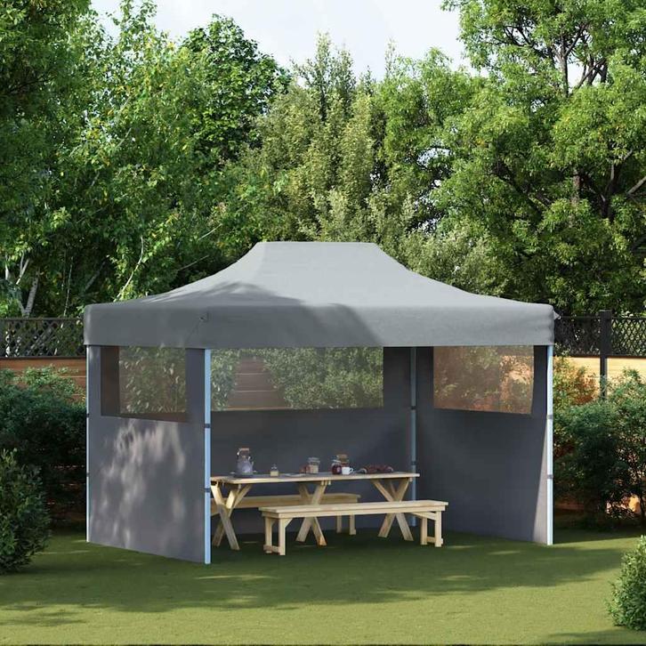 vidaXL Partytent met 3 zijwanden inklapbaar 3x4 m staal, Jardin & Terrasse, Tonnelles, Envoi