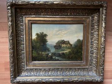 Constantin Bauer (1852 - 1924) - Tiroler huis met brug in