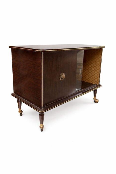 Drankkast - gefineerd hout, Glas, Antiek en Kunst, Kunst | Designobjecten