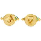 Oorstekers - 14 karaat Geel goud - 1.54ct. tw. Smaragd, Handtassen en Accessoires, Antieke sieraden