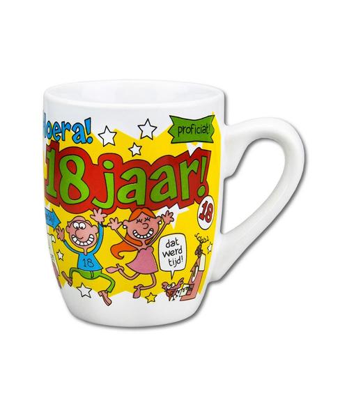 Mok 18 Jaar 12cm, Hobby en Vrije tijd, Feestartikelen, Nieuw, Verzenden