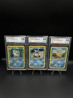 Pokémon - 3 Graded card - BLADTOISE HOLO& WARTORTLE HOLO &