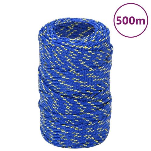 vidaXL Boottouw 2 mm 500 m polypropyleen blauw, Doe-het-zelf en Bouw, IJzerwaren en Bevestigingsmiddelen, Nieuw, Verzenden