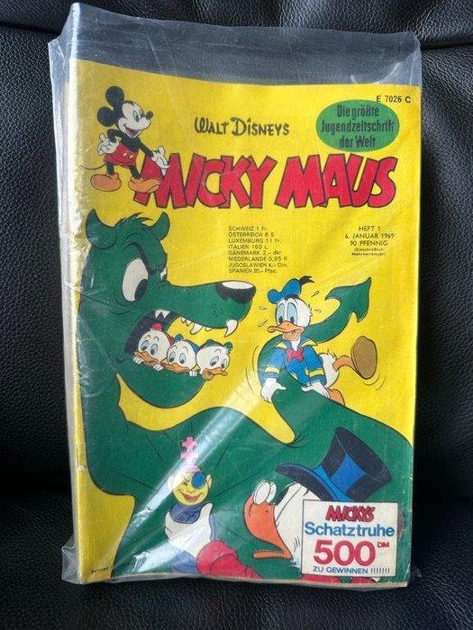 Mickey Mouse 1 / 52 - Année complète - 52 Comic - 1969, Livres, BD