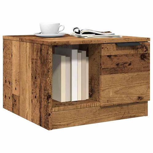 vidaXL Salontafel 50x50x36 cm bewerkt hout oud houtkleurig, Huis en Inrichting, Tafels | Salontafels, Nieuw, Verzenden