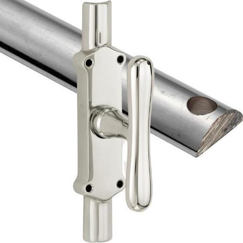 Kruk-espagnolet Linea glans nikkel inclusief 1 stang, Doe-het-zelf en Bouw, Hang- en Sluitwerk, Klink of Kruk, Nieuw, Overige materialen
