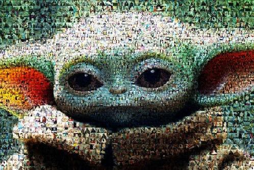 David Law - Crypto Baby Yoda - Star Wars - Format XL, Antiek en Kunst, Kunst | Schilderijen | Modern