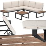 Tuinset - 5 personen - Loungeset - Tuinmeubels - Bruin - Tec, Huis en Inrichting, Verzenden, Nieuw