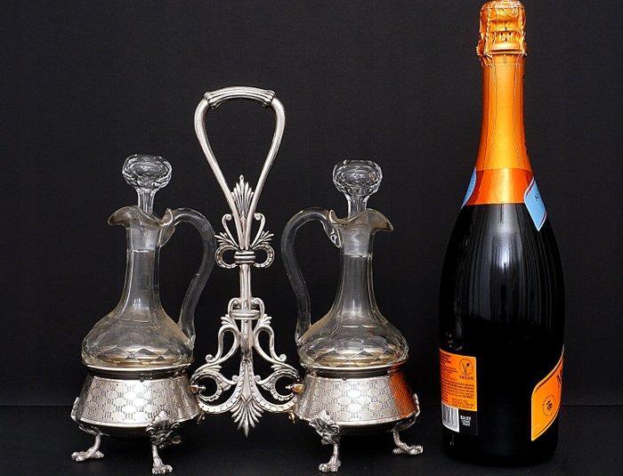 Belle Époque - Oliepot (3) - Exquise Franse zilveren cabaret, Antiek en Kunst, Antiek | Zilver en Goud