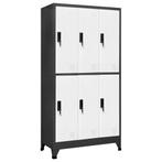 vidaXL Armoire Ã  casiers Anthracite et blanc 90x45x180, Verzenden