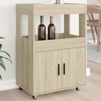 vidaXL Chariot de bar chêne sonoma 60x39,5x89 cm bois, Verzenden, Neuf