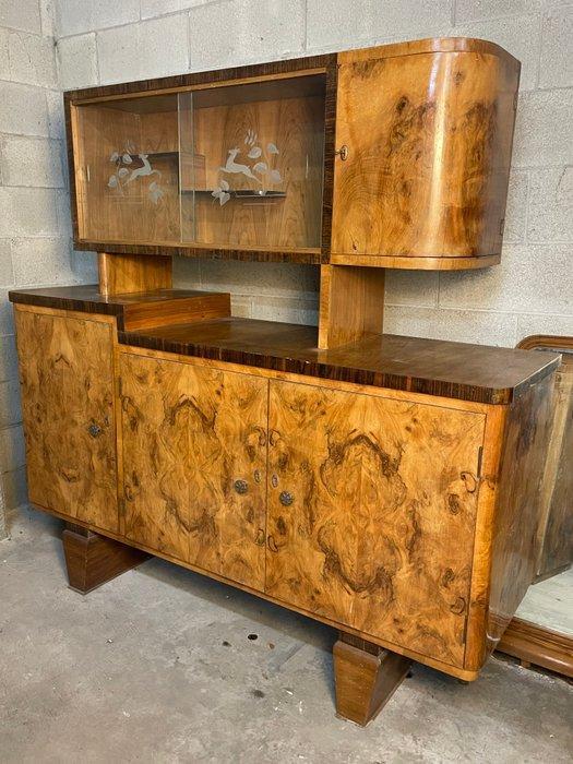 Vitrine - Ronce de noyer - Cabinet vitrine Art Déco, Antiek en Kunst, Kunst | Designobjecten