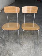 Stoel - Hout, Metaal - Paar vintage stoelen