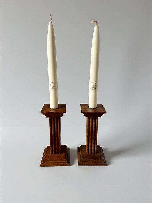 Meubelfabriek Oisterwijk - Kandelaar - Eik - Amsterdamse, Antiek en Kunst, Curiosa en Brocante