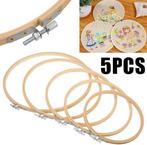 Bamboe borduurring flowerhoop bloemenring 5 maten met, Hobby en Vrije tijd, Nieuw