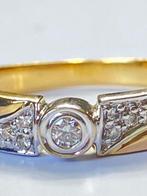 Zonder Minimumprijs - Ring - 18 karaat Geel goud - 0.15ct., Handtassen en Accessoires, Ringen, Nieuw