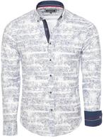 Wit overhemd Met Palmboom Motief Carisma 8551, Kleding | Heren, Nieuw, Verzenden