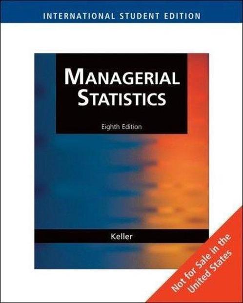 Managerial Statistics, International Edition with CDROM, Boeken, Overige Boeken, Gelezen, Verzenden