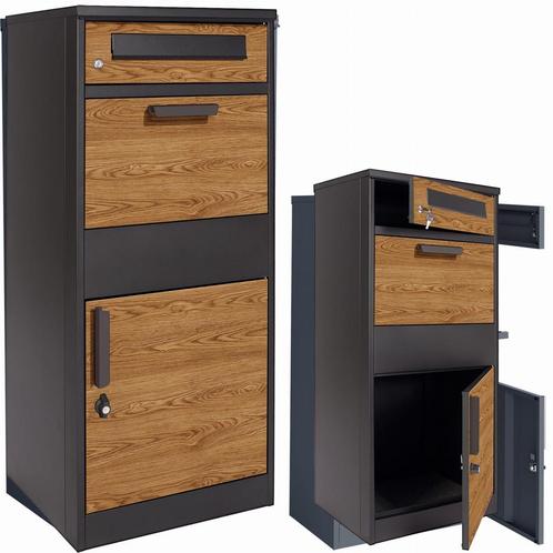 Grote pakketbrievenbus van staal - 50x38x112 cm - eenvoud..., Tuin en Terras, Brievenbussen, Nieuw, Ophalen of Verzenden