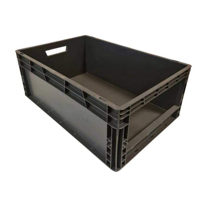 Magazijnbak Euro 600x400x220 met grijpopening grijs Nieuw, Zakelijke goederen, Kantoor en Winkelinrichting | Magazijn, Stelling en Opslag