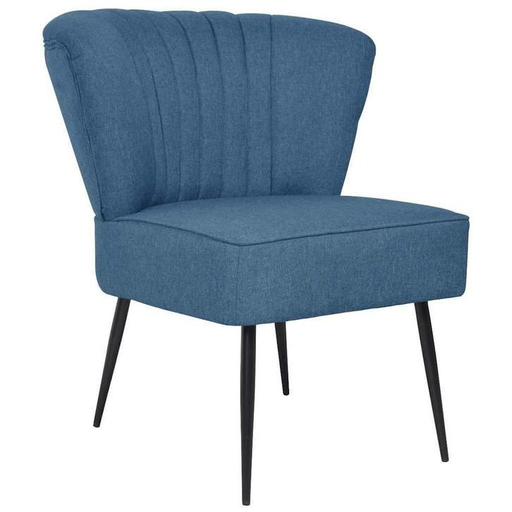 vidaXL Cocktailstoel stof blauw, Huis en Inrichting, Fauteuils, Nieuw, Verzenden