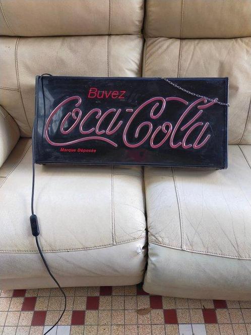 Enseigne lumineuse coca cola double face - Enseigne, Antiek en Kunst, Antiek | Wandborden en Tegels