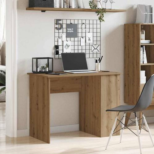 vidaXL Bureau 100x55x75 cm bewerkt hout artisanaal, Huis en Inrichting, Bureaus, Nieuw, Verzenden