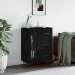vidaXL Dressoir 69,5x34x90 cm bewerkt hout zwart, Huis en Inrichting, Verzenden, Nieuw