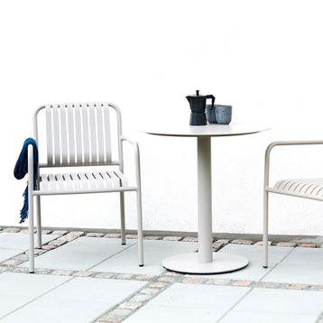 Ronde tuintafel ø70 cm | Zandkleurig | Metalen tafel