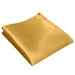 Fako Fashion - Pochette - Pochet - Satijn - 22x22cm - Goud, Kleding | Heren, Stropdassen, Verzenden, Nieuw