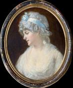 École française (XIX) - Elegant Madame En Profil