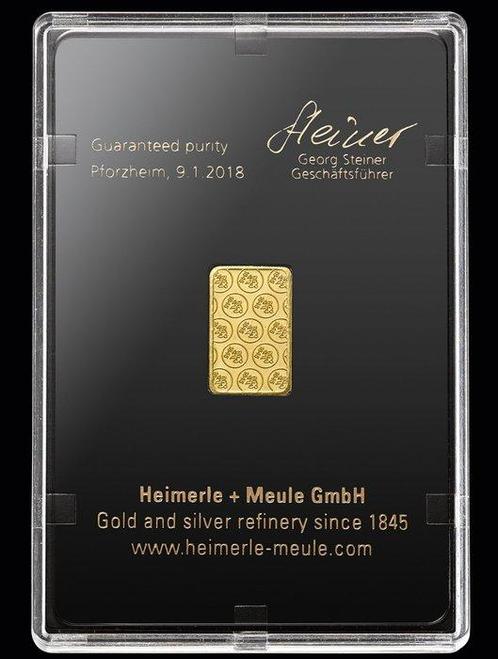 2,5 grammes - Or .999 - Heimerle + Meule, Germany - Scellé, Postzegels en Munten, Edelmetalen en Baren
