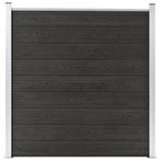 vidaXL Schutting 180x186 cm HKC grijs, Tuin en Terras, Verzenden, Nieuw