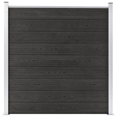 vidaXL Schutting 180x186 cm HKC grijs, Tuin en Terras, Tuinhekken en Hekwerk, Nieuw, Verzenden