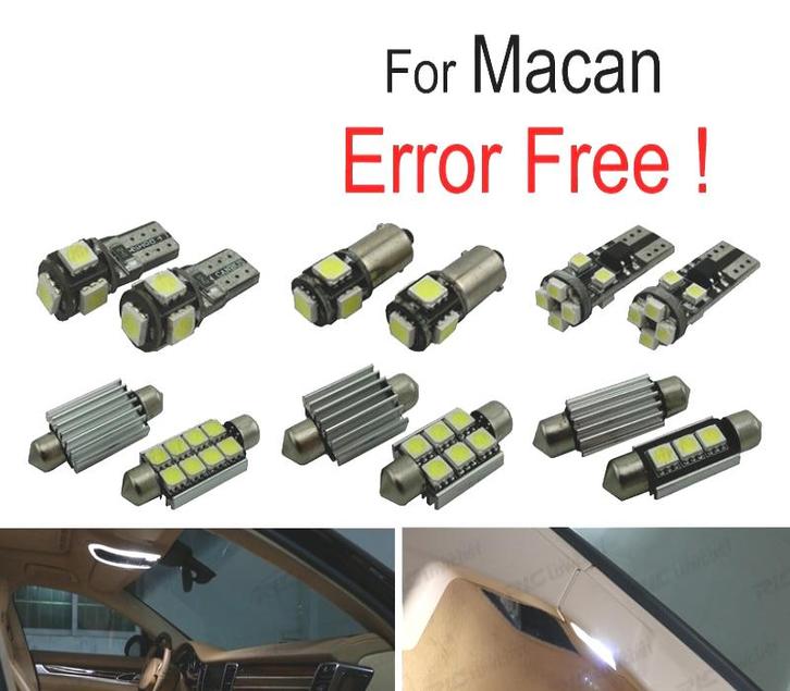 Kit 10 Ampoules Led Intérieur Pour Porsche Macan S Turbo 14-, Auto-onderdelen, Verlichting, Verzenden
