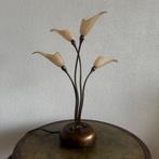 Lamp - Glas, Metaal - Vintage bronzen lamp