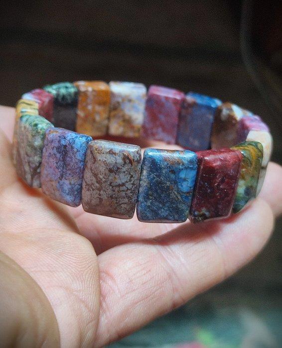 Prachtige en zeldzame multicolore Pietersite armband in, Collections, Minéraux & Fossiles