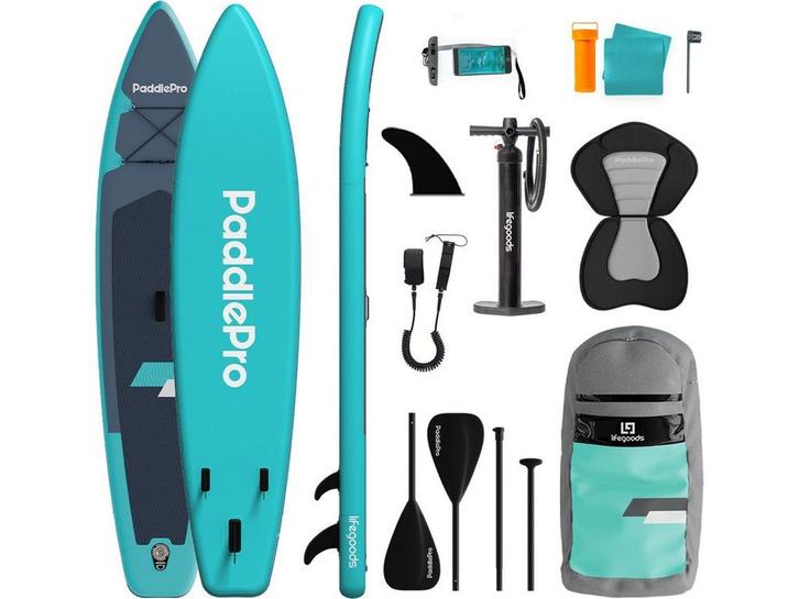 LifeGoods PaddlePro Touring SUP Board - Opblaasbaar - 165 KG, Watersport en Boten, Suppen, Nieuw, Verzenden