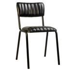 Stoel | Kunstleer/Metaal | Zwart | Indoor | Stapelbaar |, Zakelijke goederen, Verzenden, Nieuw in verpakking