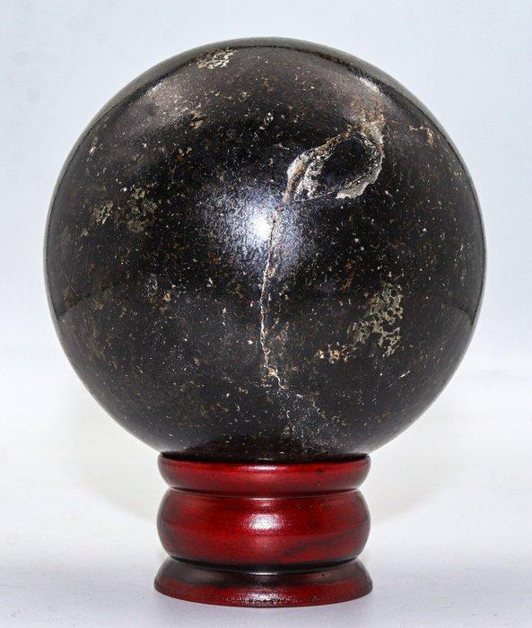 Coppernite Stone Bol - Hoogte: 120 mm- 2180 g - (1), Verzamelen, Mineralen en Fossielen