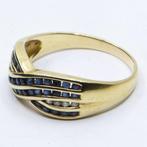 Ring - 18 karaat Geel goud - 0.50ct. tw. Saffier - Diamant, Nieuw