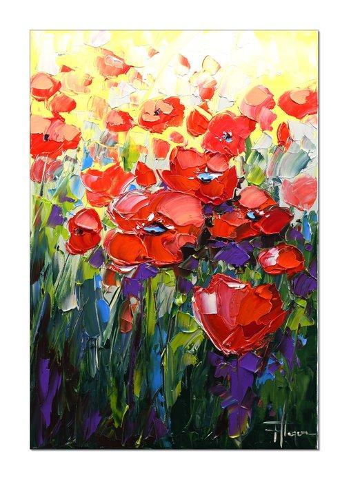Olivier Pfleger - Mandrafina  Les coquelicots  LARGE, Antiquités & Art, Art | Objets design