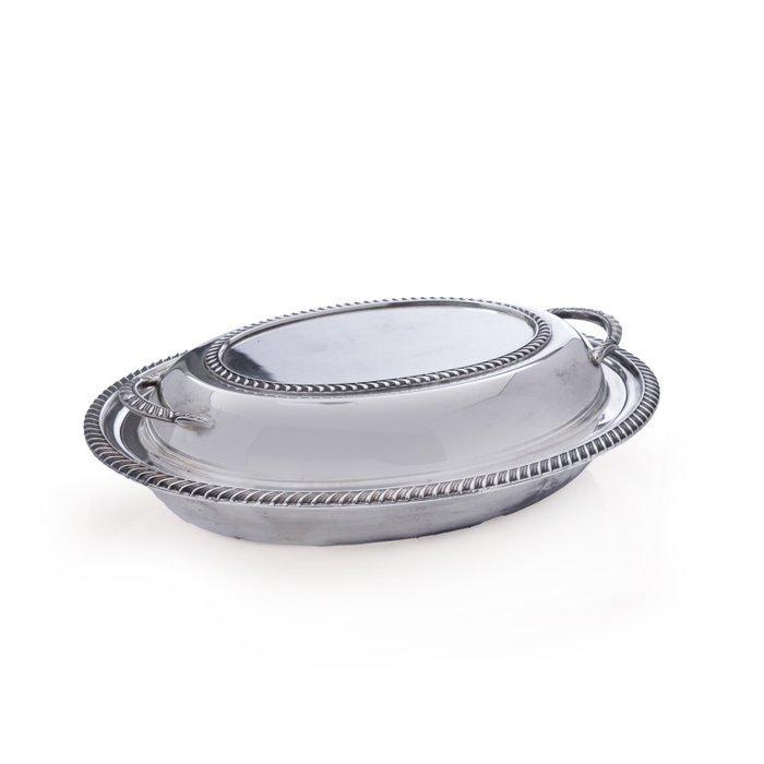 Old Sheffield Plate Style Silver-Plated Covered Serving Dish, Antiek en Kunst, Antiek | Meubels | Tafels