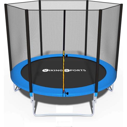 Trampoline - blauw - 244 cm - met net- tot 120 KG, Kinderen en Baby's, Speelgoed | Buiten | Trampolines, Nieuw, Ophalen of Verzenden