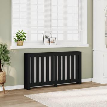 vidaXL Radiatorombouw 149x20x82 cm bewerkt hout zwart, Verzenden